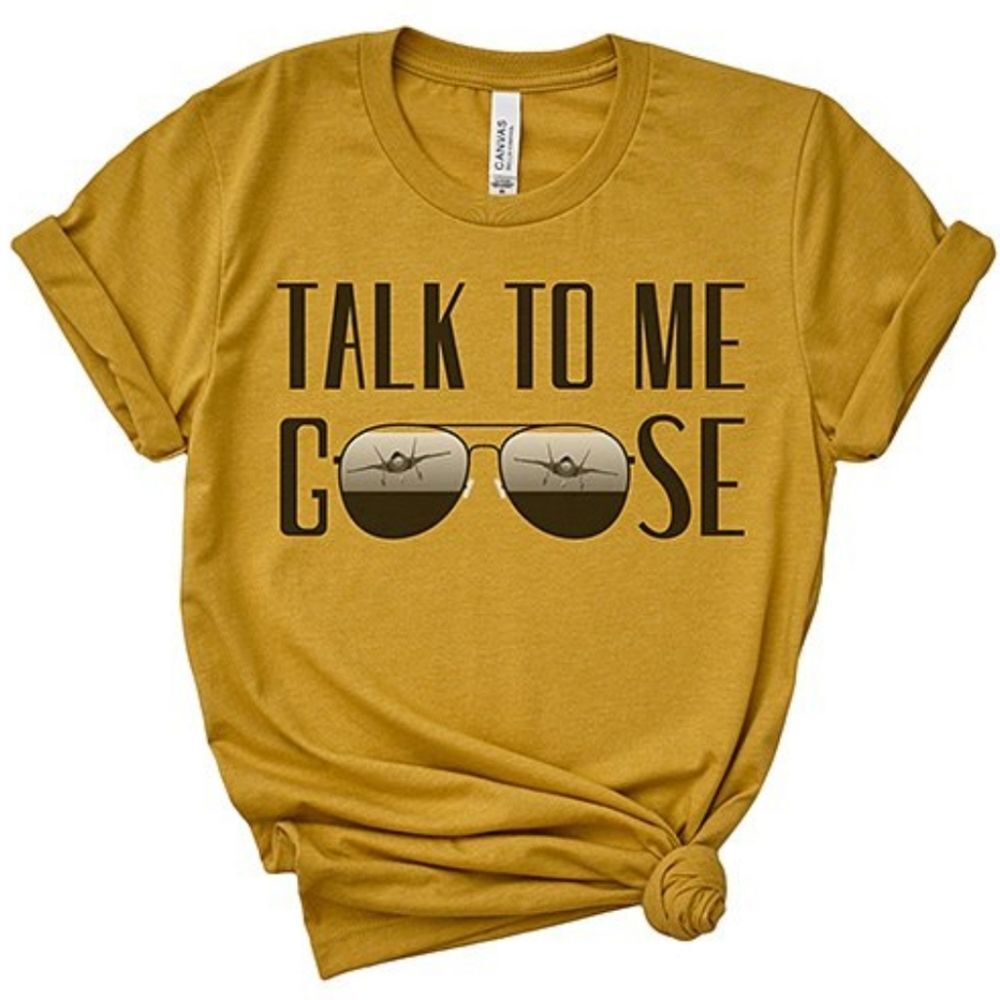 NWOT Talk To Me Goose Women XXL Yellow T-Shirt Cotton